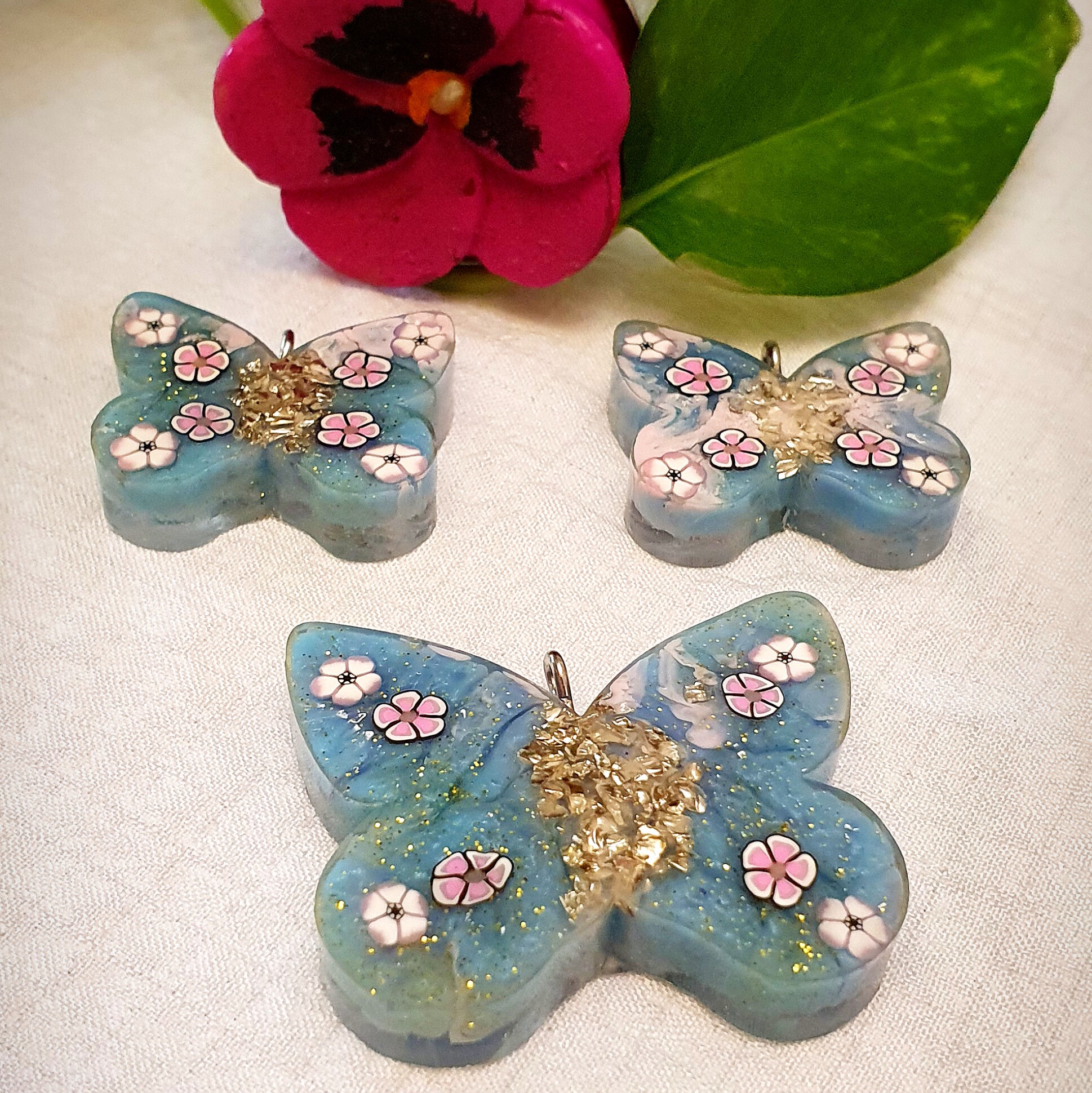 نیم ست پروانه آبی