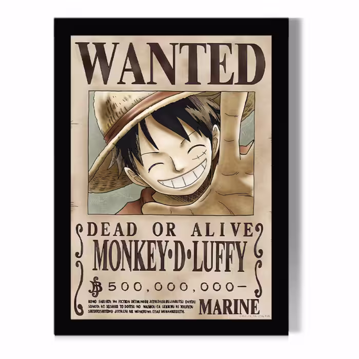 تابلو رو میزی طرح انیمه وان پیس (monkey d luffy wanted one piece)