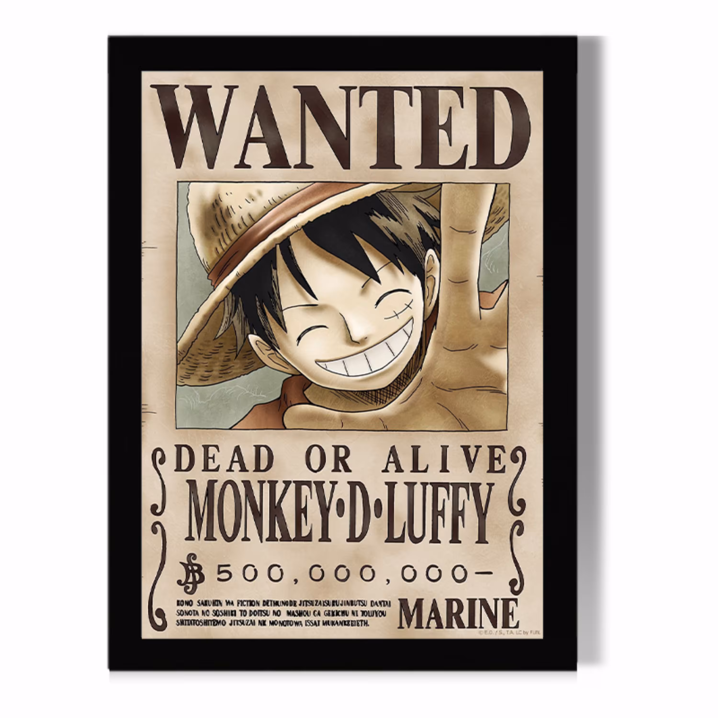 تابلو رو میزی طرح انیمه وان پیس (monkey d luffy wanted one piece)