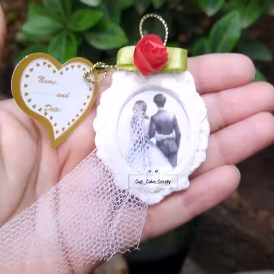 گیفت عقد مدل قاب عروس داماد سایز کوچک