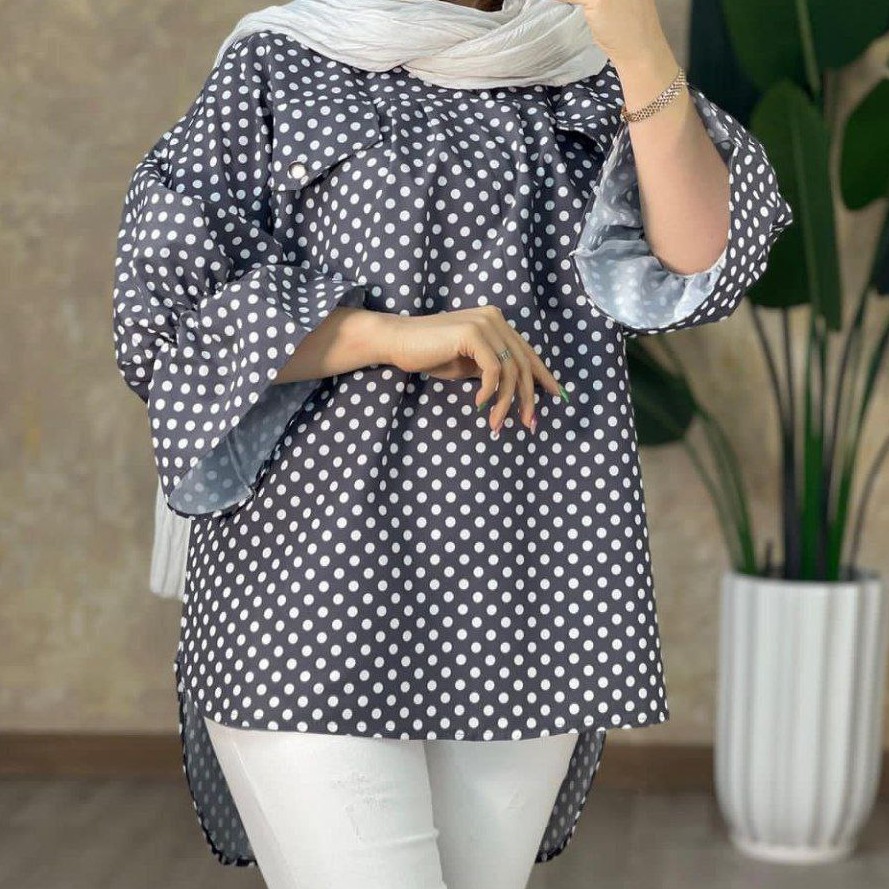 شومیز عروسکی عیدانه فری سایز 38 تا 48 جنس داکرون کریستال         