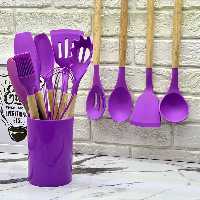 سرویس 12 پارچه سیلیکونی دسته بامبو (اصل) | amazonchi