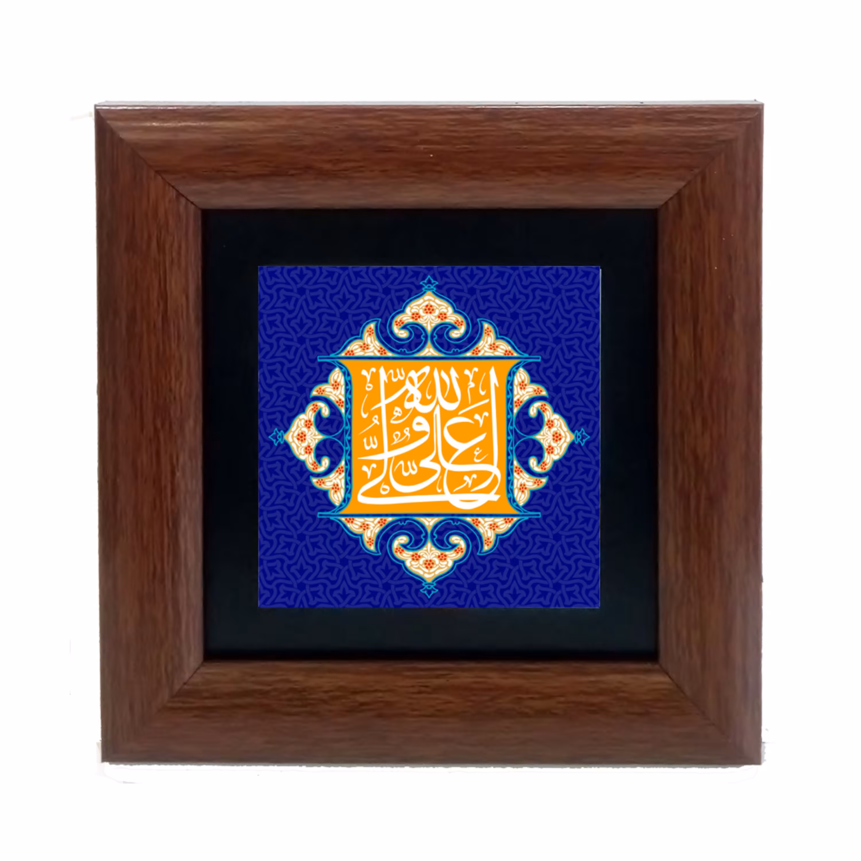 تابلوی دیواری متبرک به (نام علی ولی الله)  به ابعاد 13در 13