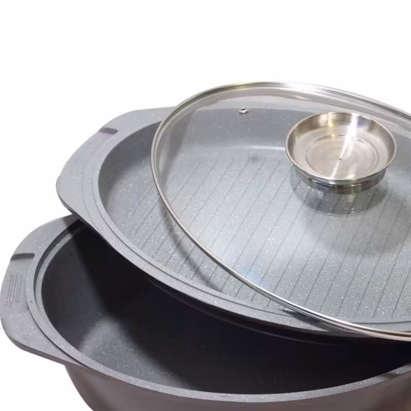 تابه مرغ و ماهی چدن گرانیتی سایز بزرگ 