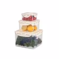 سرویس فریزری 6 پارچه مربع درب رنگی (لیمون)