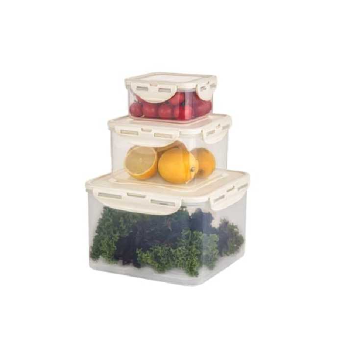 سرویس فریزری 6 پارچه مربع درب رنگی (لیمون)