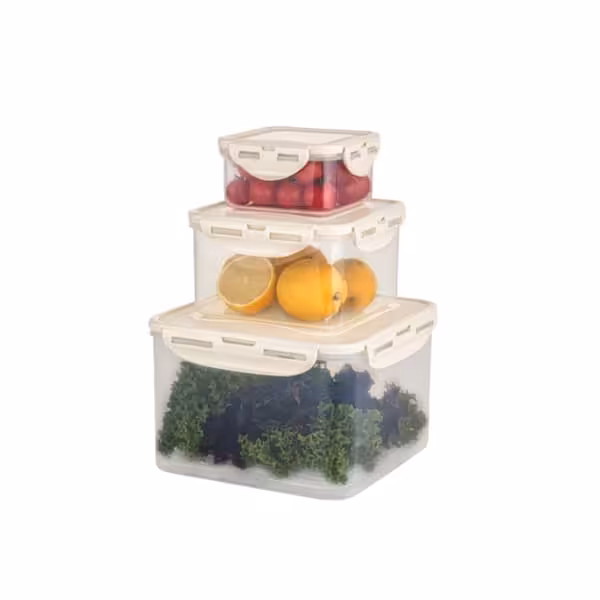 سرویس فریزری 6 پارچه مربع درب رنگی (لیمون)