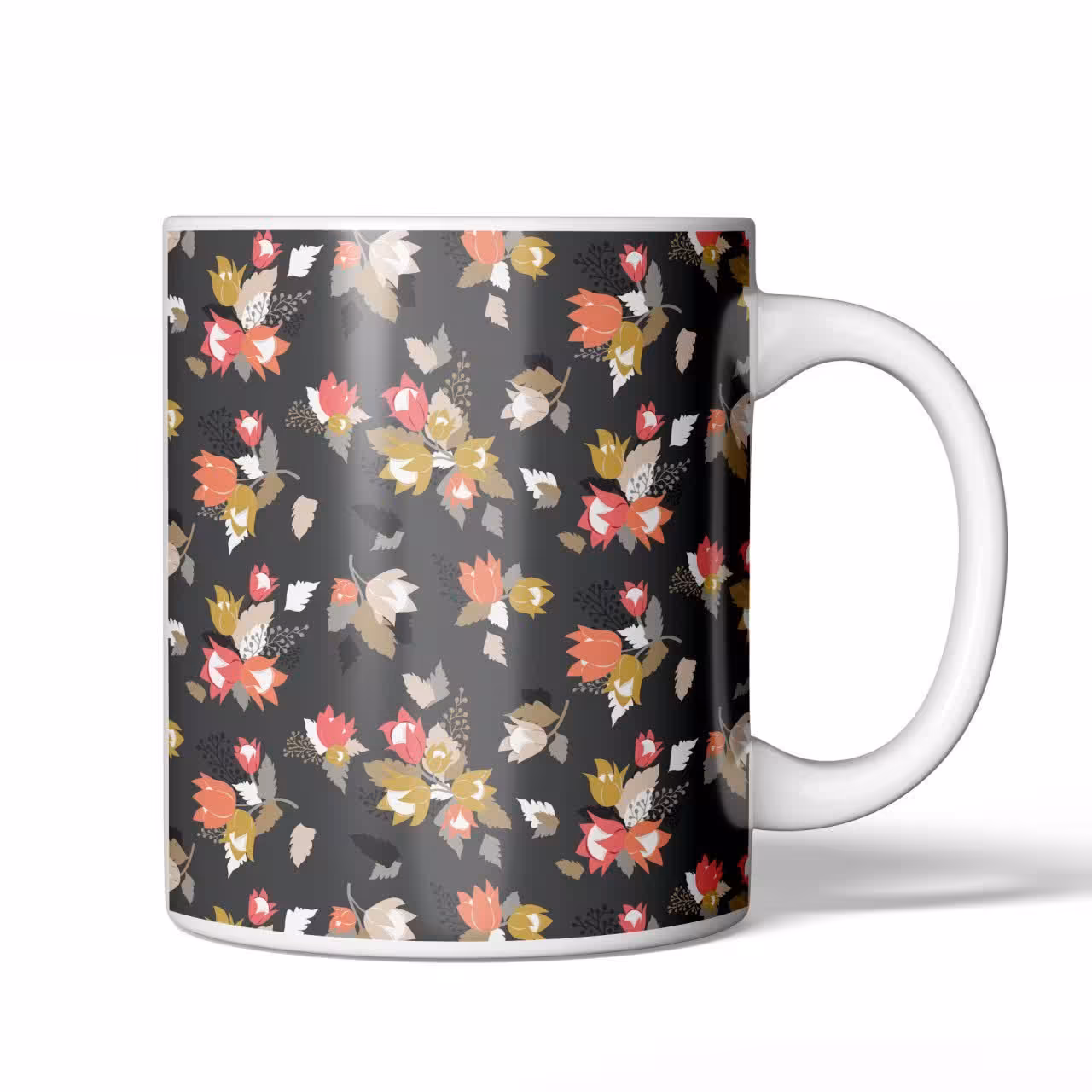 لیوان ماگ سرامیکی مدل گلی گل