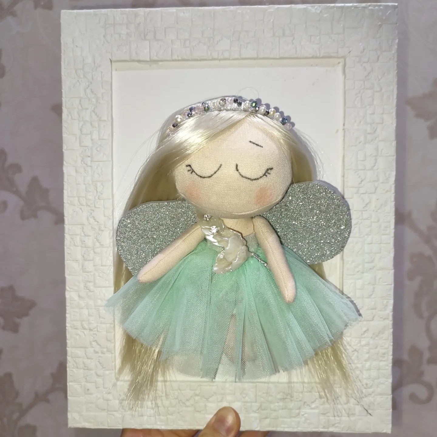 عروسک فرشته رنگ سبز