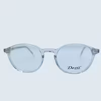 عینک طبی مردانه گرد مدل دزیل 2023 به همراه کاور آفتابی مشکی