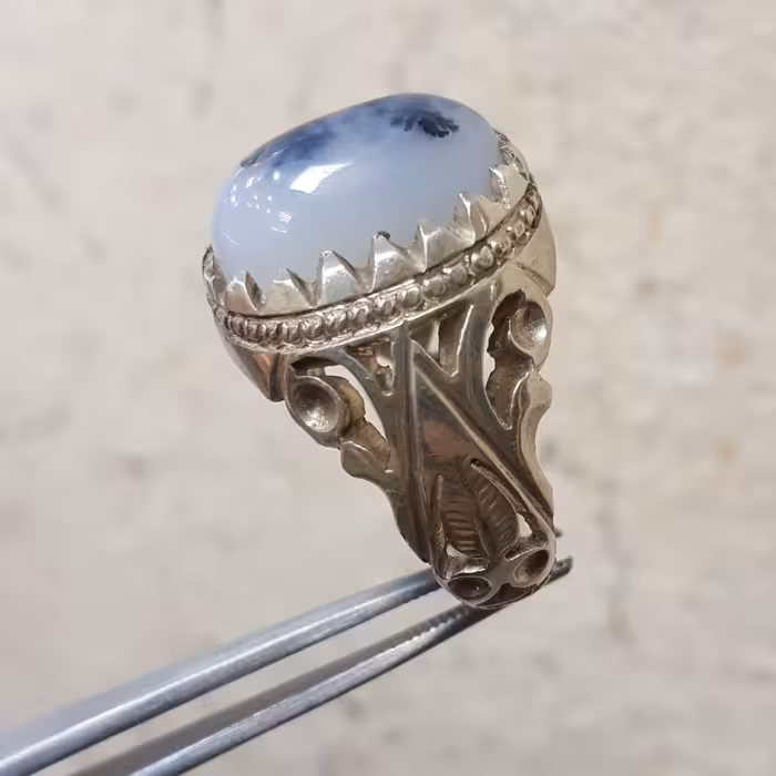 انگشتر عقیق شجر قاعنات 