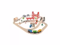 ست راه آهن دو لوپ  Double Loop Railway Set hape کد 3712