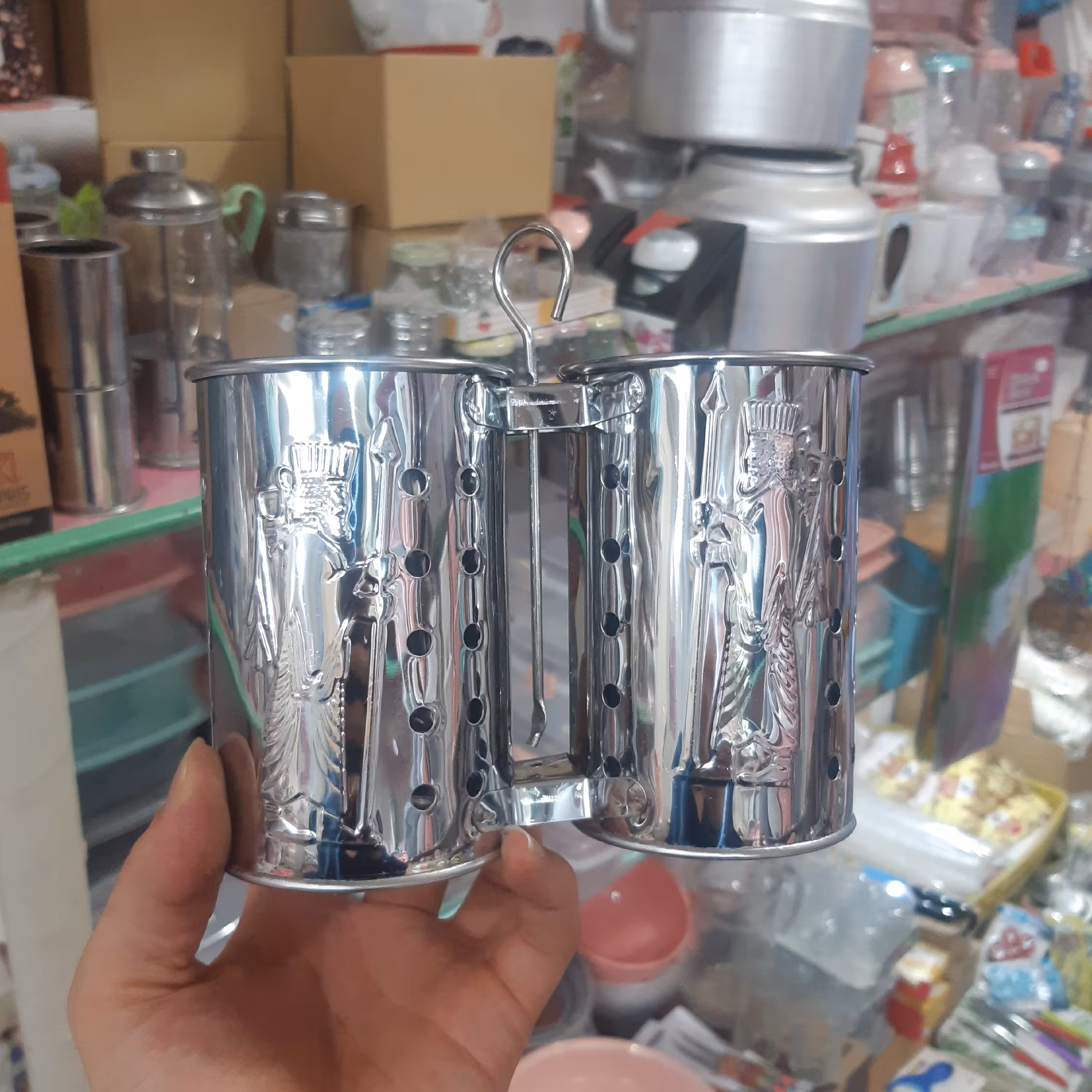 جاقاشقی 2قلو فلزی آویز دار