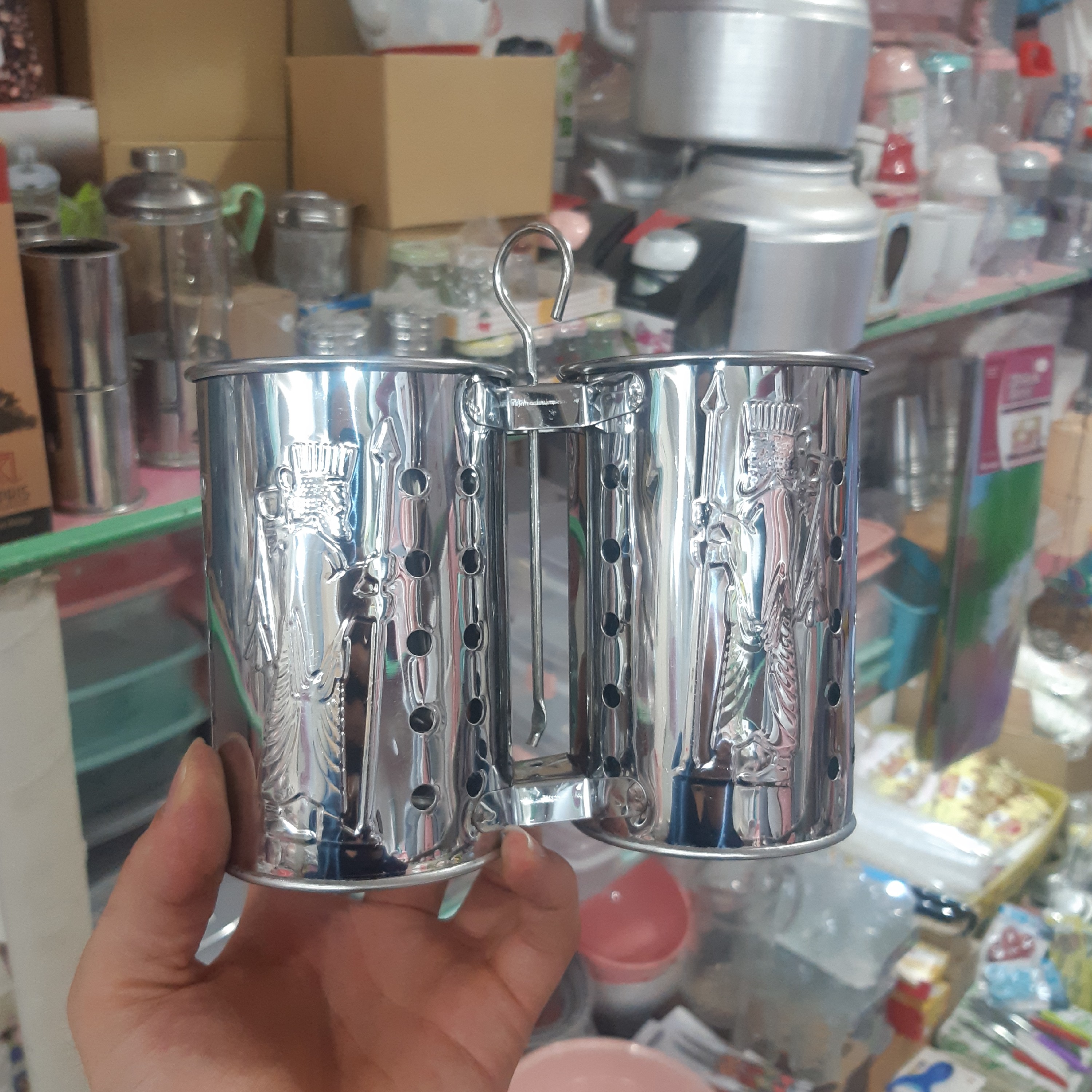 جاقاشقی 2قلو فلزی آویز دار