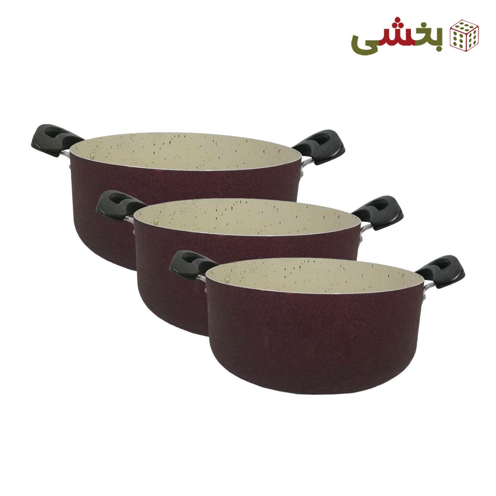 ست 3 تابه دودسته مدل ته چینی