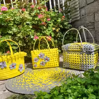 ست حصیری چهارتکه دستباف