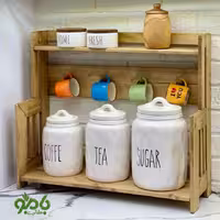 استند شلف ماگ چوبی سوییت