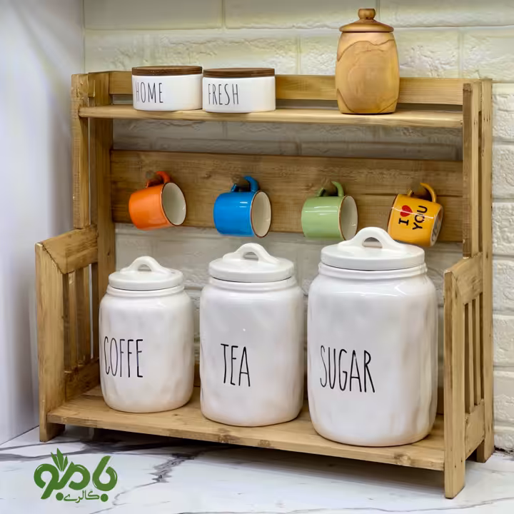 استند شلف ماگ چوبی سوییت