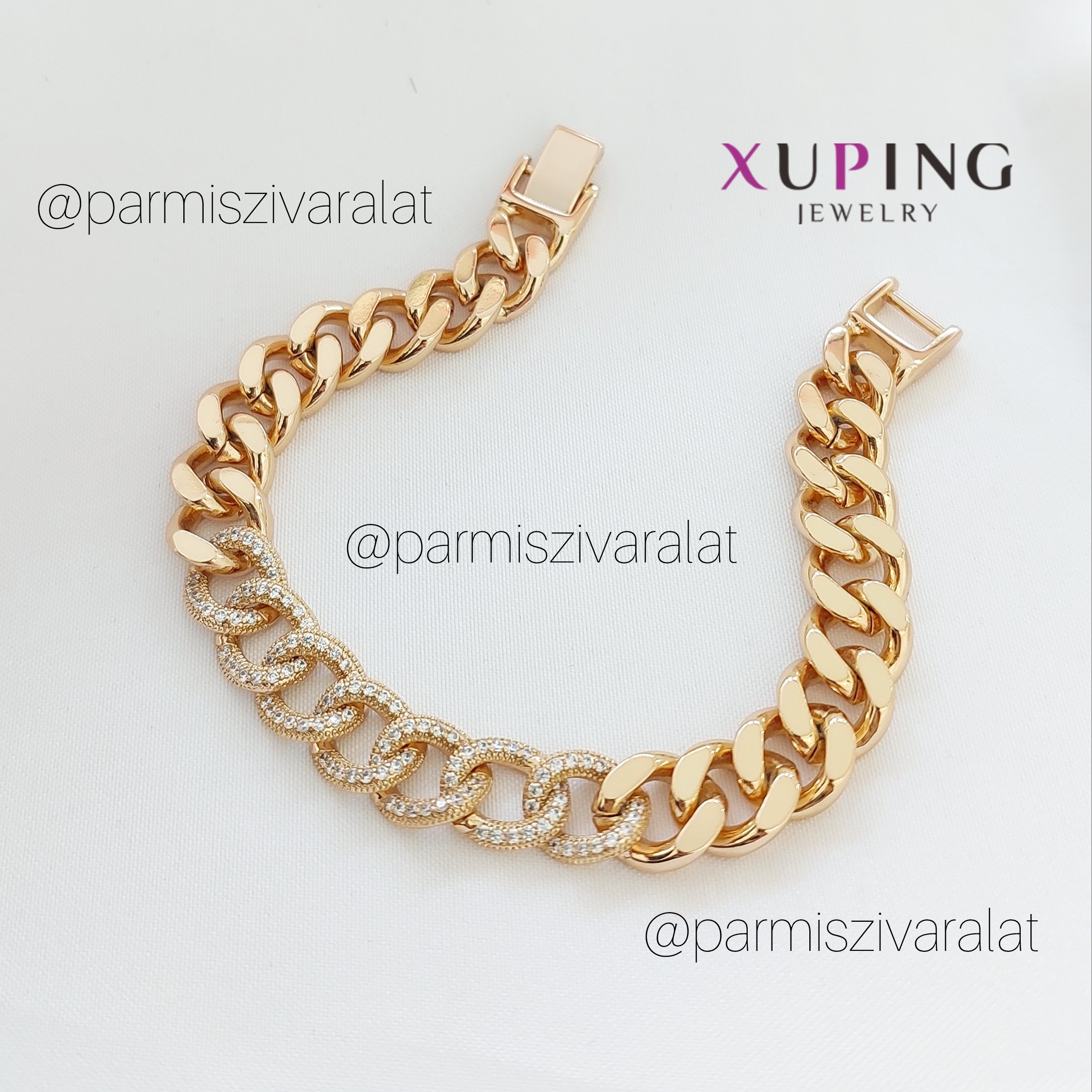 دستبند ژوپینگ کارتیه نگین دار  رنگ ثابت و ضدحساسیت 