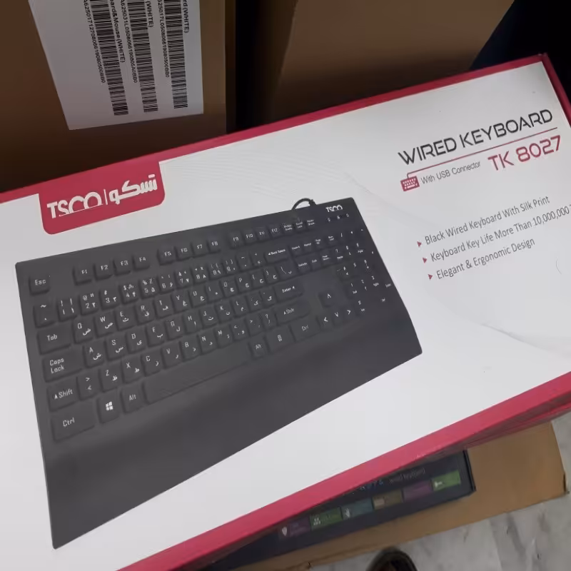 کیبرد تسکو  TK 8027 بسیار  سبک رنگ مشکی 