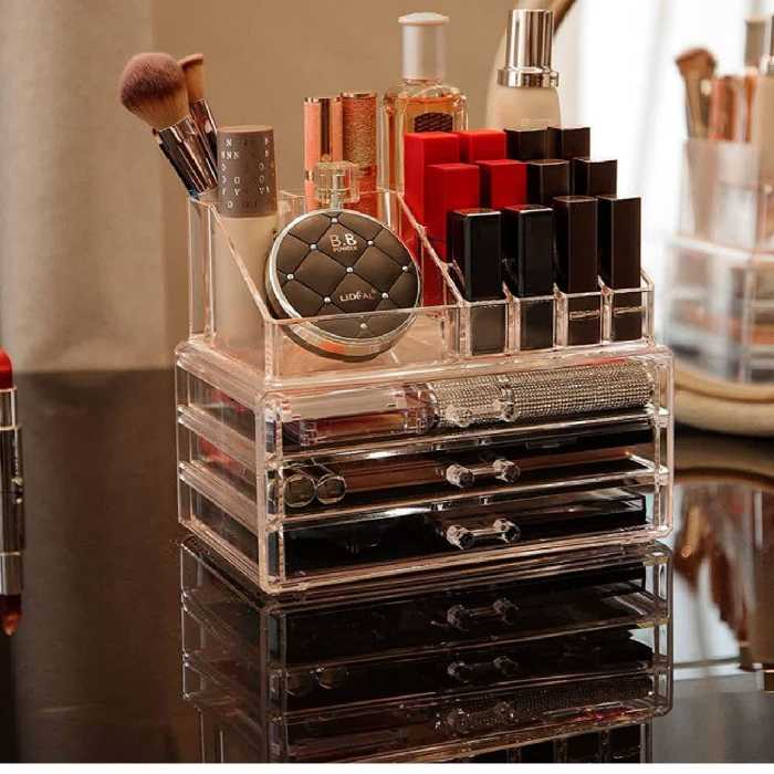 استند لوازم آرایشی سه کشویی