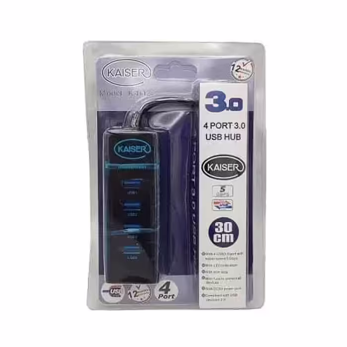 هاب 4 پورت KAISER مدل KH-13 (USB3)