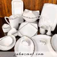 سرویس چینی پردیس طرح آرتینا پلاتینی 105 پارچه کد 148a