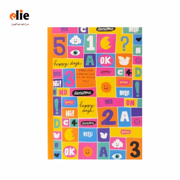 دفتر 100 برگ دوخط پاپکو طرح رنگی