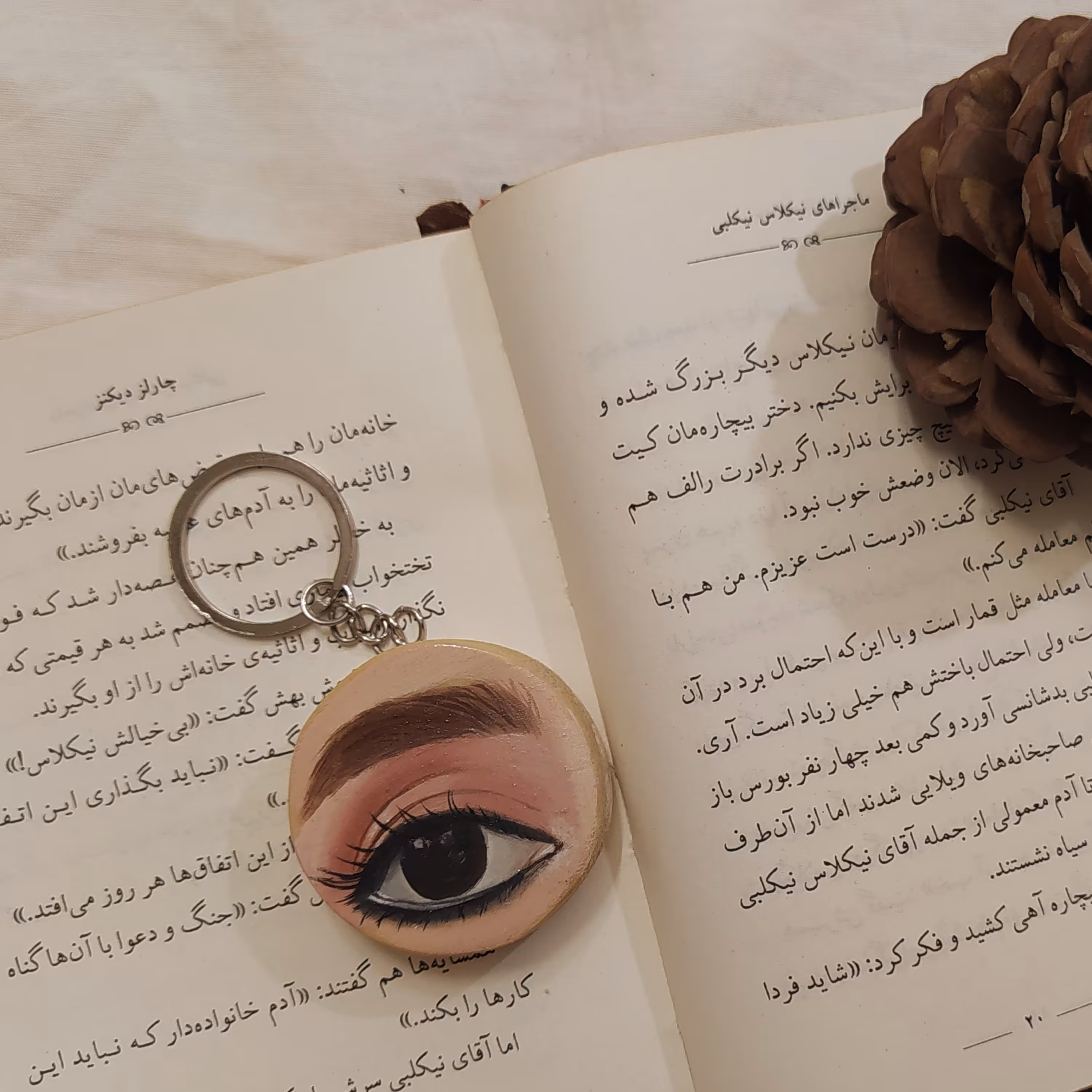 نقاشی چشمان زیبای شما( رنگ روغن روی چوب)