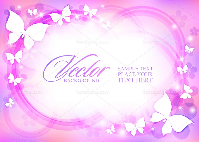 وکتور بک گراند صورتی با پروانه | گرافیک با طعم تربچه