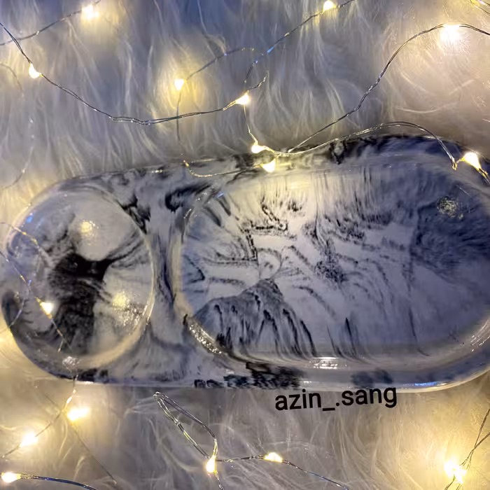 زیر لیوانی بیضی جنس سنگ مصنوعی