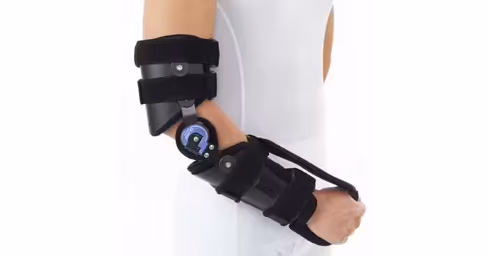 آرنج بند بریس دار مچ تا بازو دکتر مد کره جنوبی مدل DR.MED-E011 - دست چپ