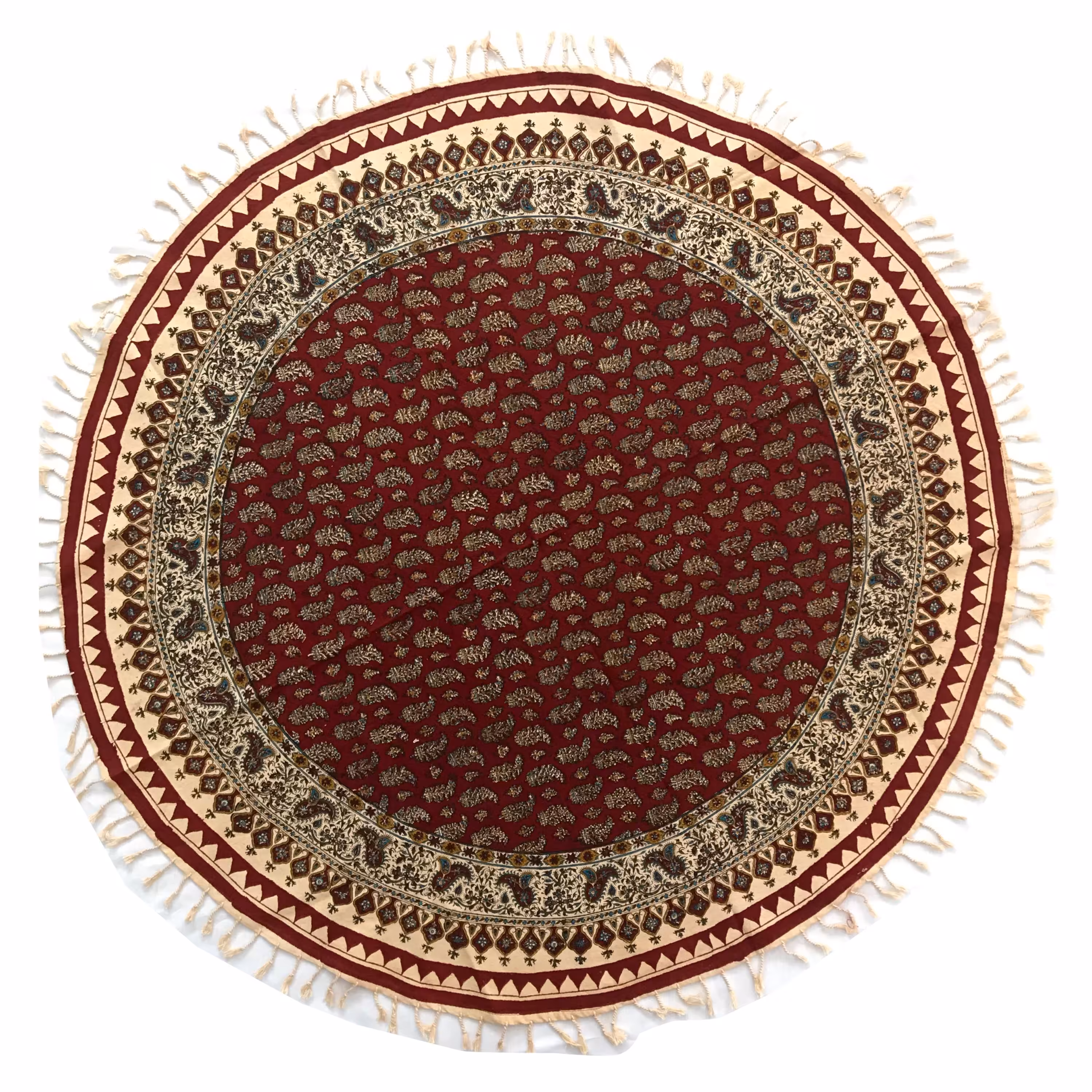 رومیزی قلمکار گرد قطر 120 سانتی طرح بهار