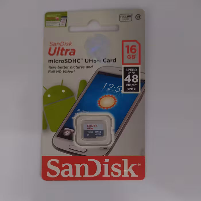 مموری 16گیگ SANDISK -کلاس 10-سرعت48-دارای گارانتی مادام العمر