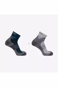 جوراب چند رنگ مردانه و زنانه X 2 PACK GREY اورجینال Salomon