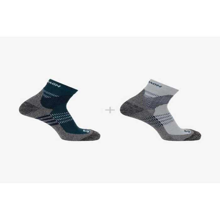 جوراب چند رنگ مردانه و زنانه X 2 PACK GREY اورجینال Salomon