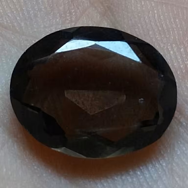 نگین کوارتز اسموکی بی نظیر تراش جواهری خاص 100درصد طبیعی