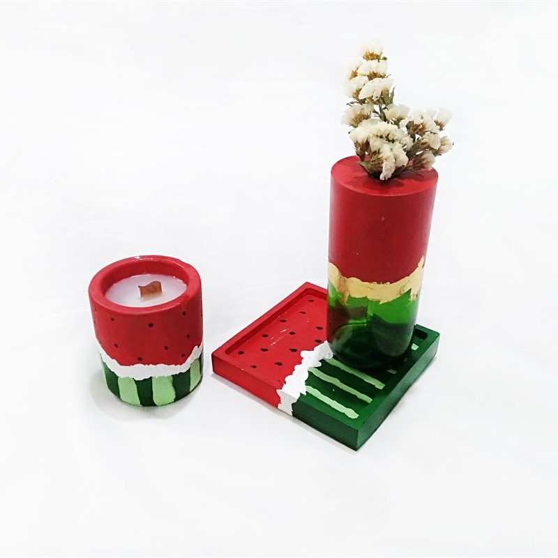 ست یلدایی شمع و گلدان کد5037 پریماه آرت - 3 عددی