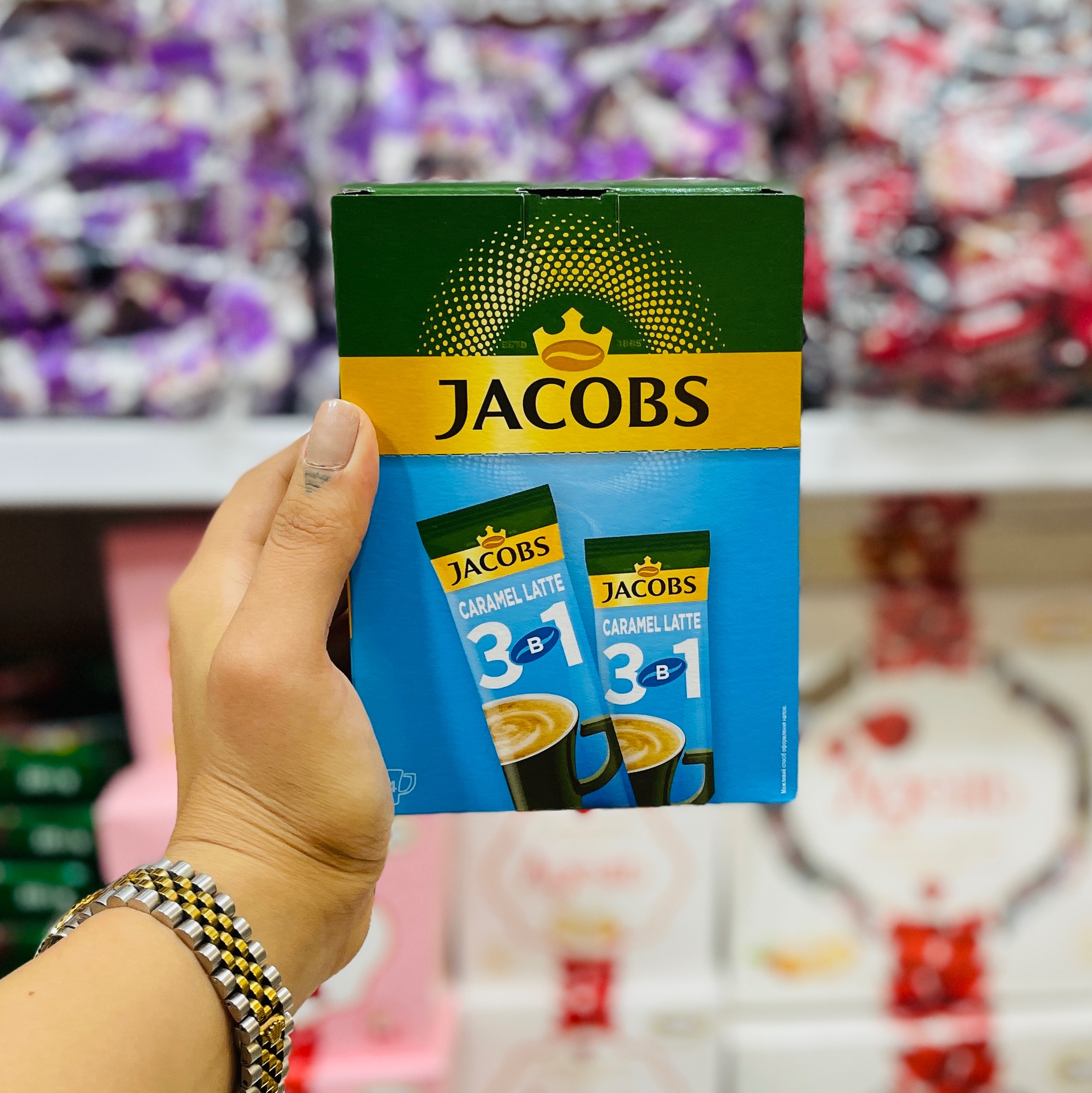 کافی میکس 3 در 1 کارامل لاته جاکوبز بسته 24 عددی