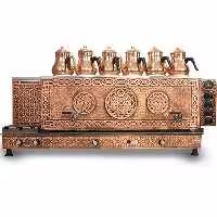 چای ساز صنعتی شش قوری گازی و برقی مراکشی