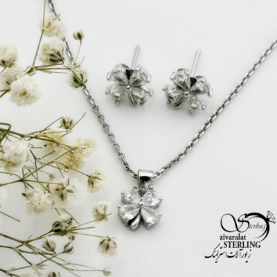 نیمست نقره گل عیار925 کد 15903