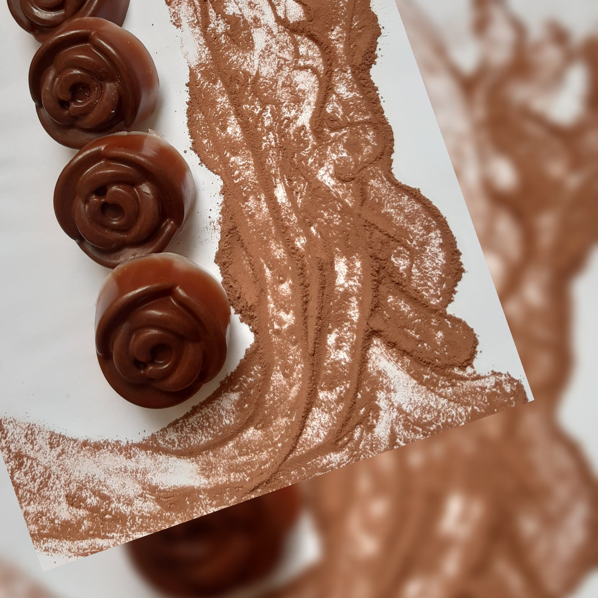 صابون گیاهی خاک رس قرمز گلیسیرینه طرح رز پک 4 عددی