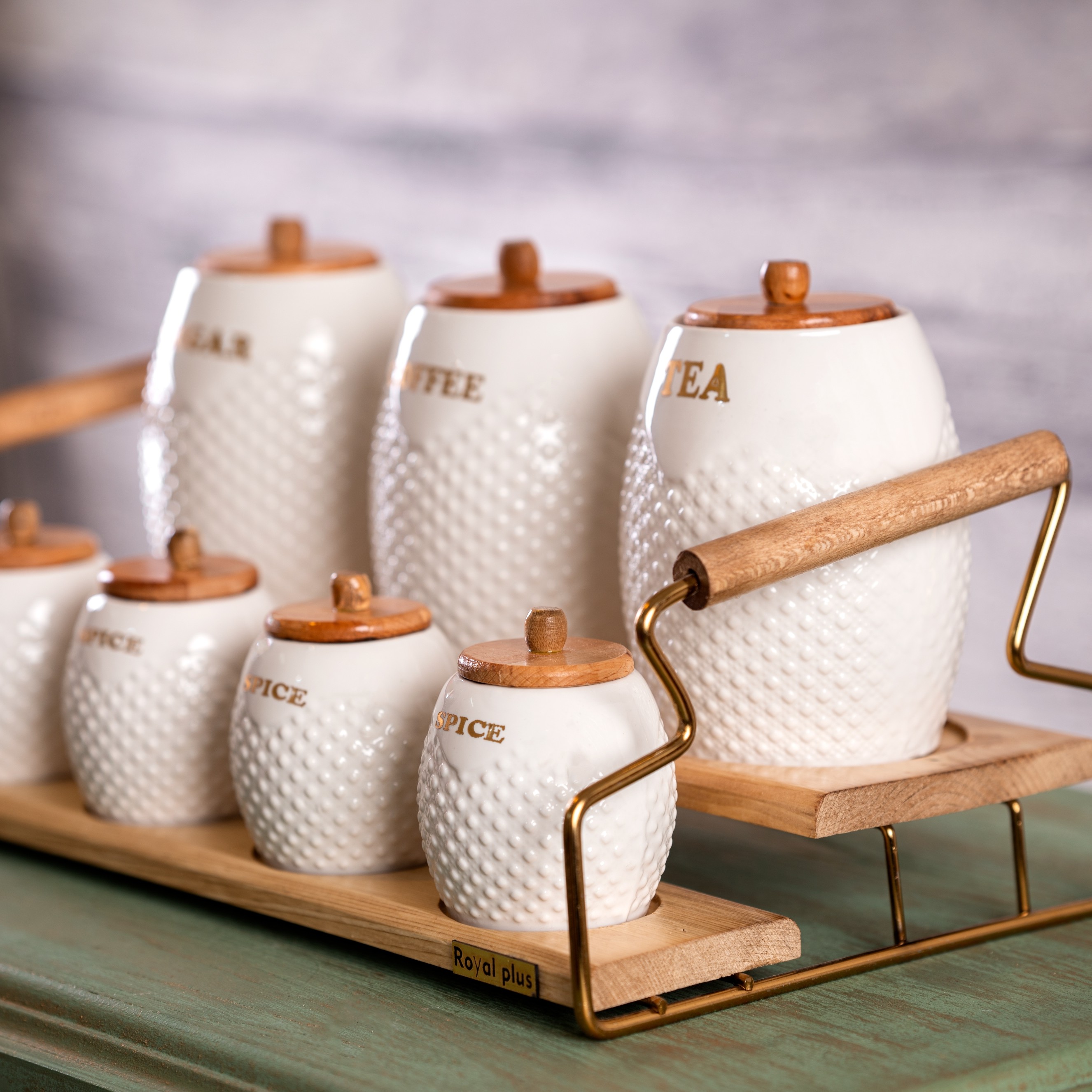 پاسماوری 7پارچه درب چوبی استند ترکیبی مدل ستاره