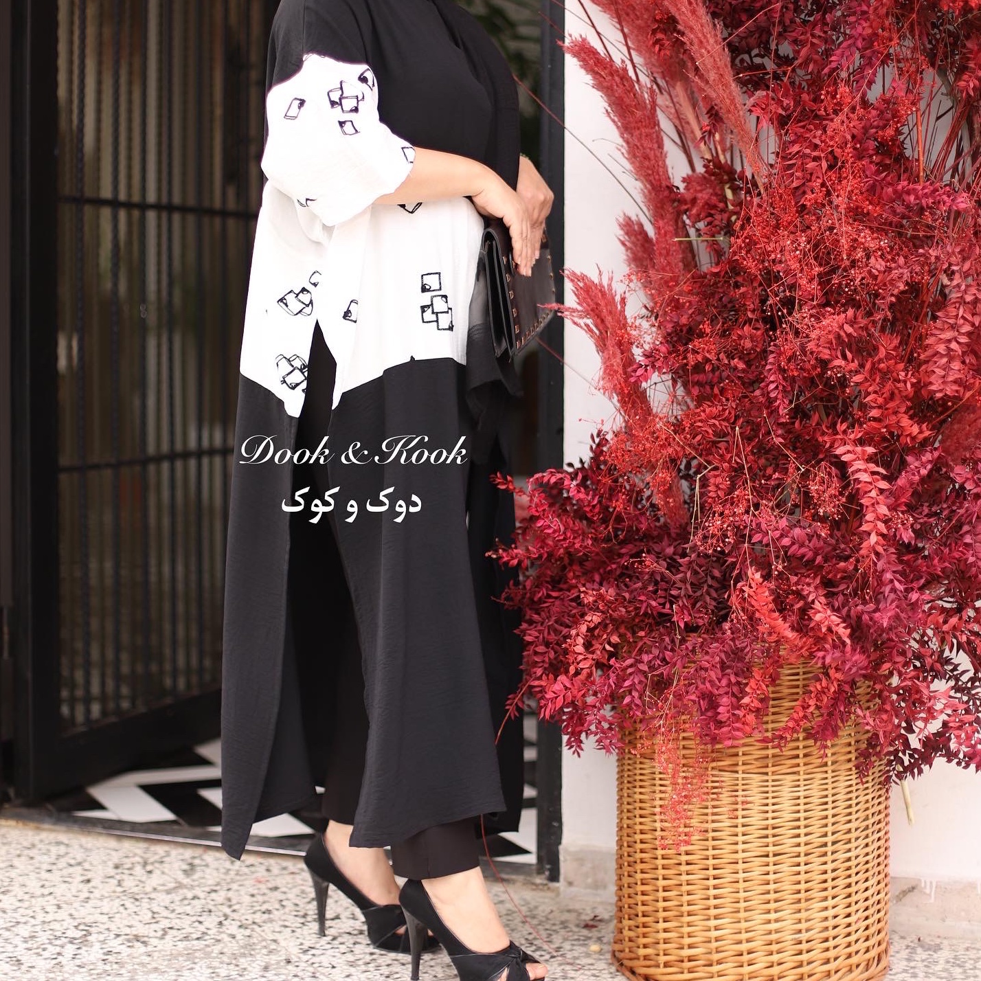 مانتو کرسپو گلدوزی شده بلند 