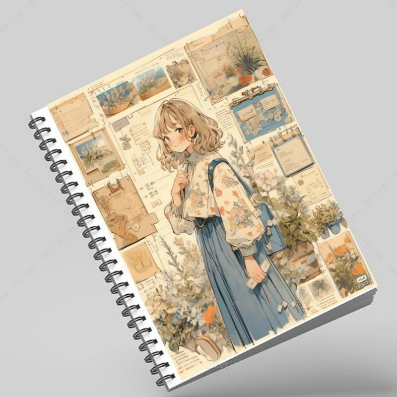 دفتر سیمی طرح mood girl 00