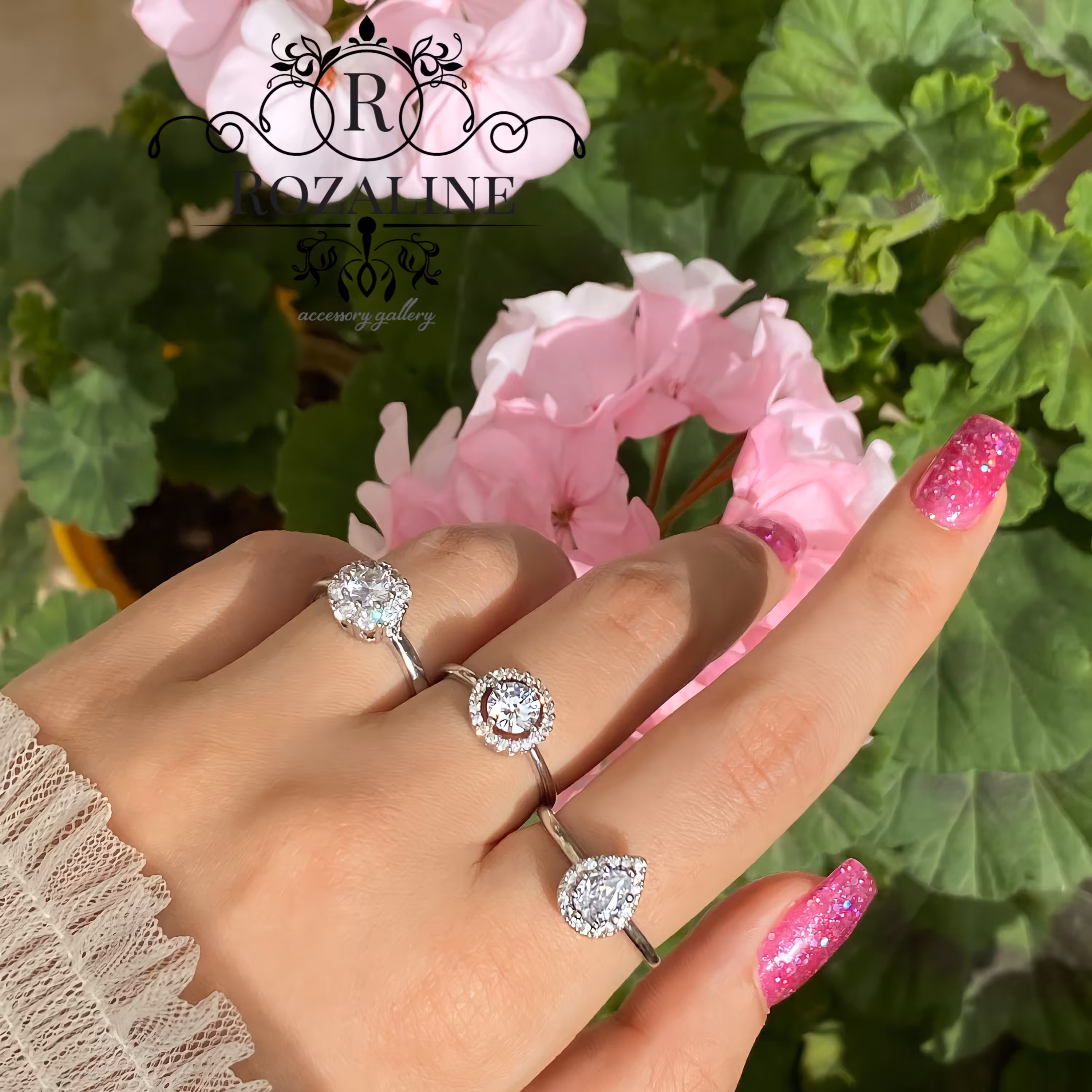 انگشتر طرح جواهر(استیل)