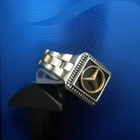 انگشتر نقره مردانه کد 263 وزن 13 گرم سایز 61 عیار 925 وارداتی و کار ترک دست ساز  مدل رولکسی با ارم بنز ارسال رایگان