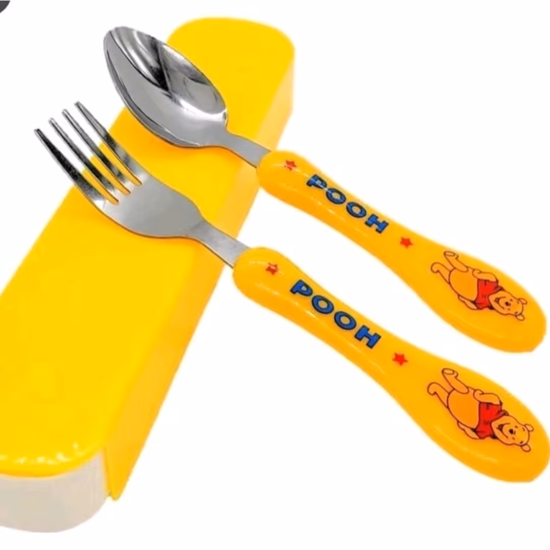 قاشق وچنگال استیل کودک 