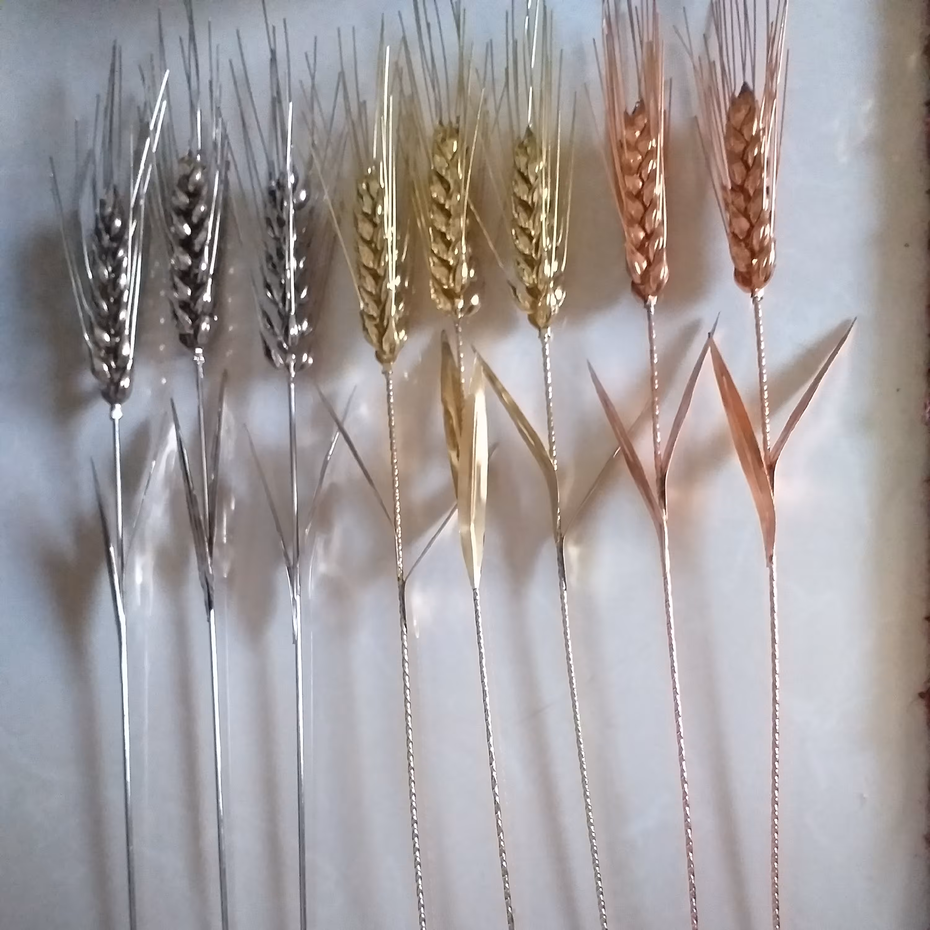 خوشه ی گندم مسی وبرنجی