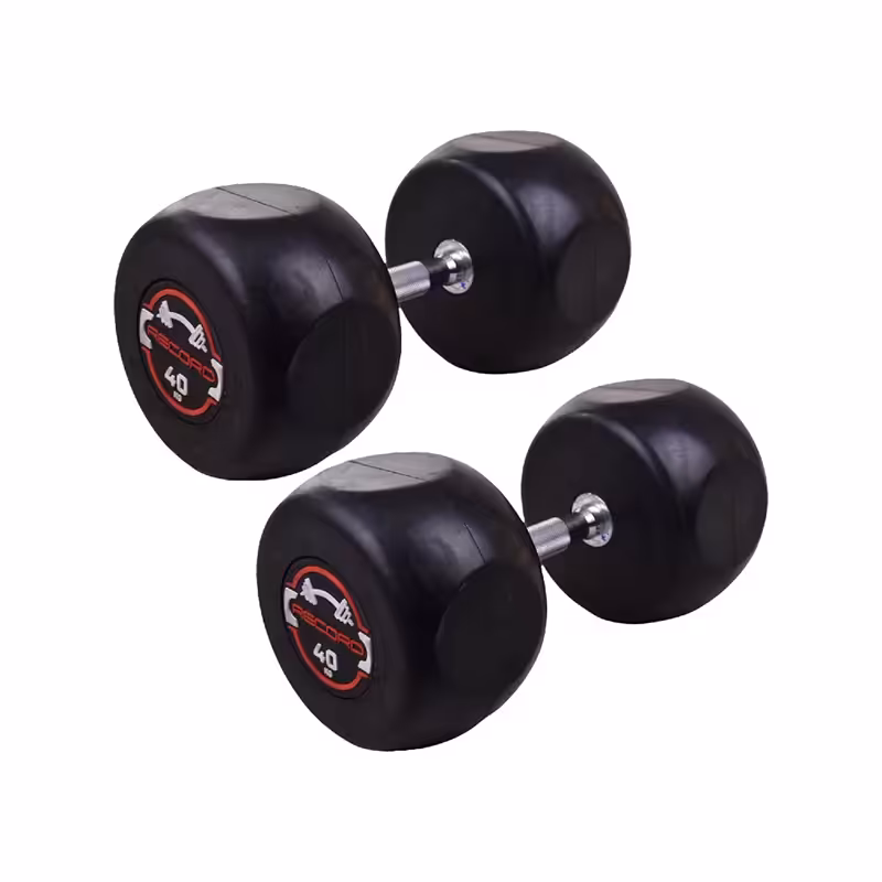 دمبل گرد استوپ دار 40 کیلوگرمی Record بسته دو عددی